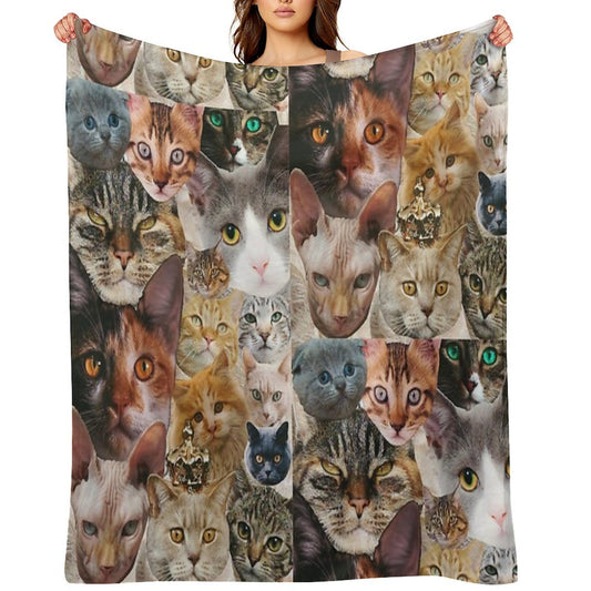 Cat Collage Comfort Throw Blanket