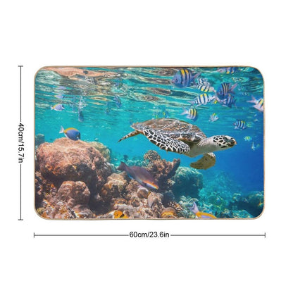 Turtle - Under The Water  Dirt-Trapping Bath Mat