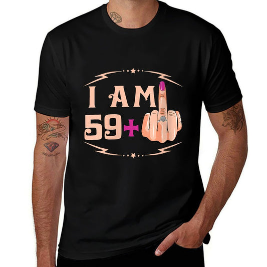 Womens I'm 59 Plus 1 Funny 60th Birthday  Graphic-printed T-Shirt