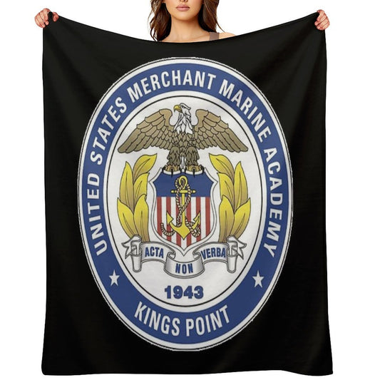 Merchant Marine Academy Logo Velvety-soft Throw Blanket