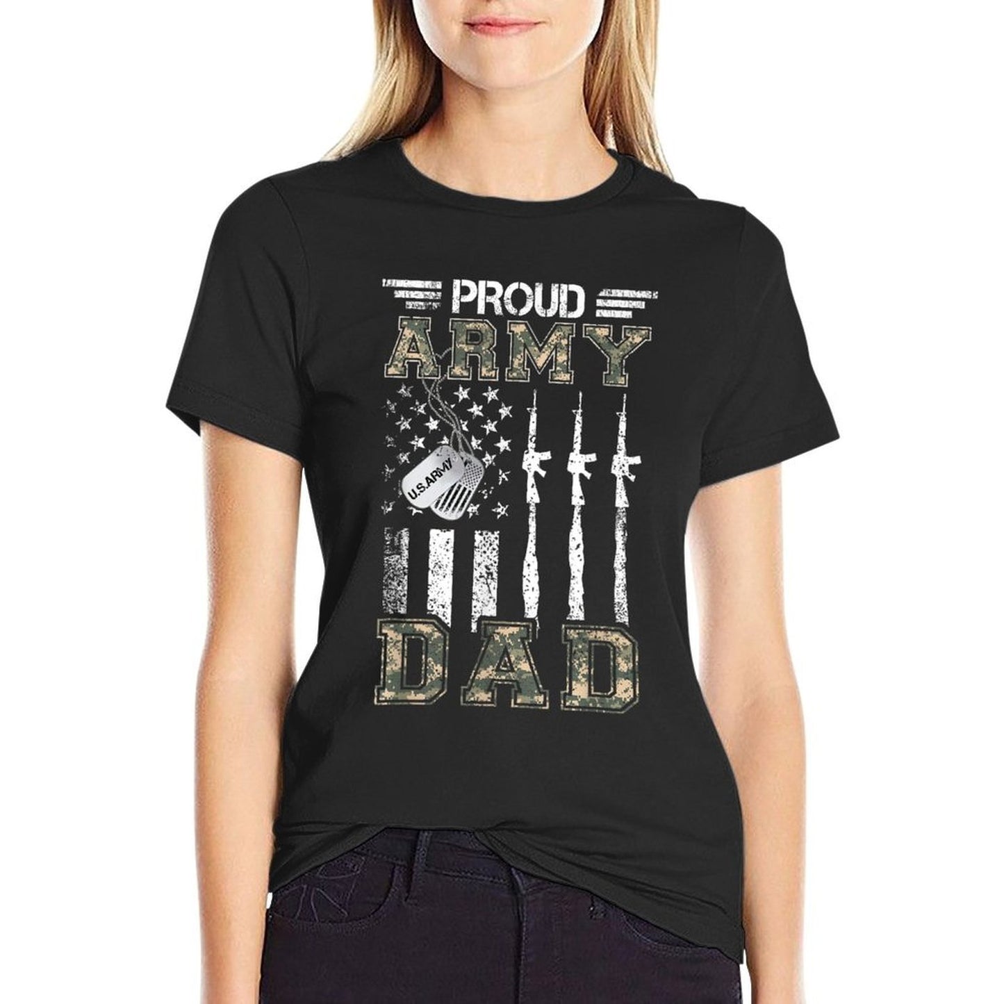 Proud Army Dad US Army Dad Gifts Army Graduation Dad  Cotton T-Shirt