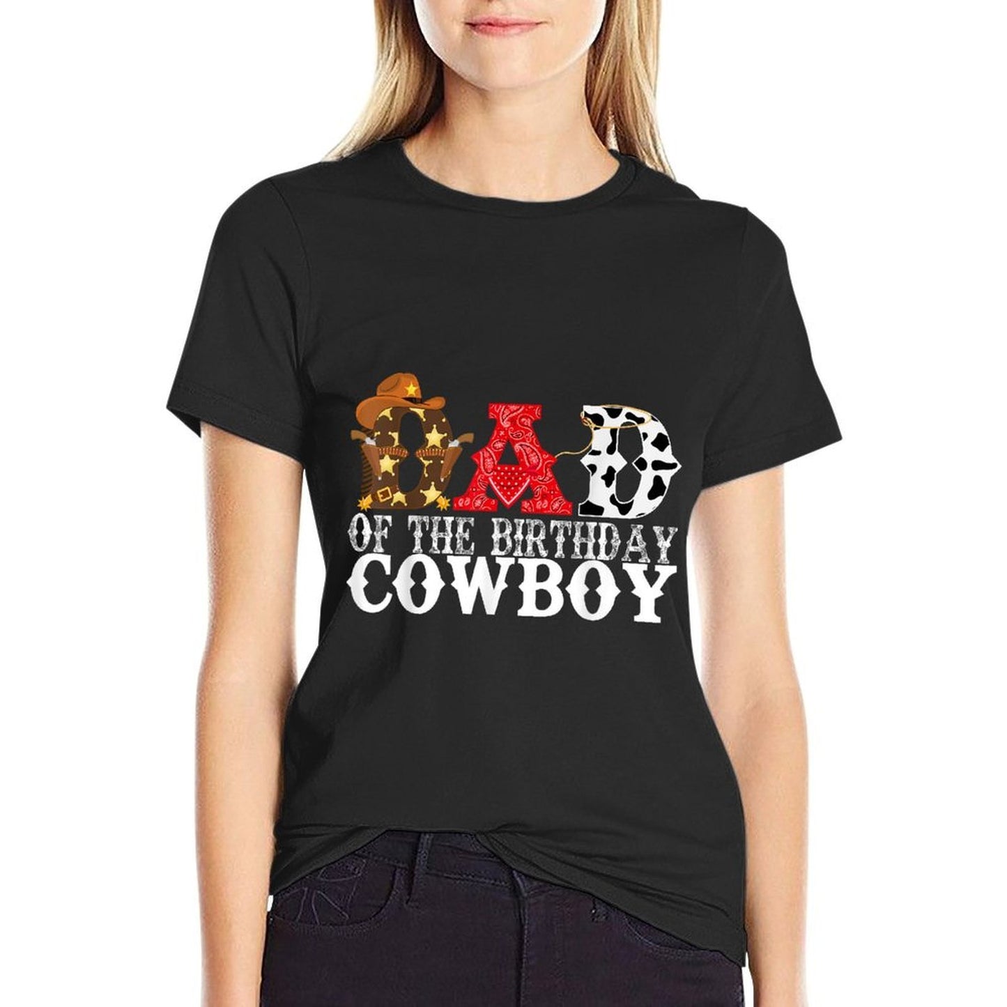 Dad 1st First Birthday Cowboy Western Rodeo Party Matching  Versatile T-Shirt