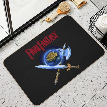 Final Fantasy NES Box Art Retro Video Game  Repositionable Bath Mat