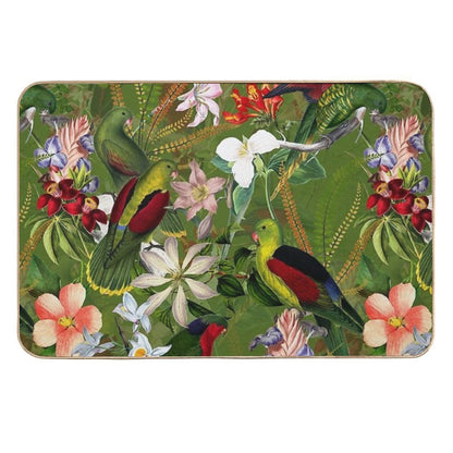 Vintage Parrot Jungle Botanical Garden 3 Nightgarden Durable Bath Mat