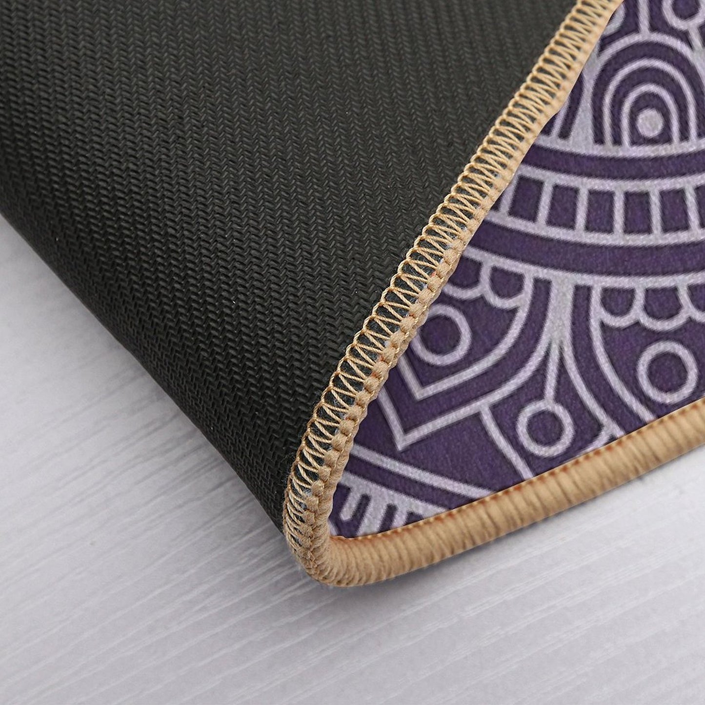 Mandala Boho Purple  Dirt-Trapping Bath Mat