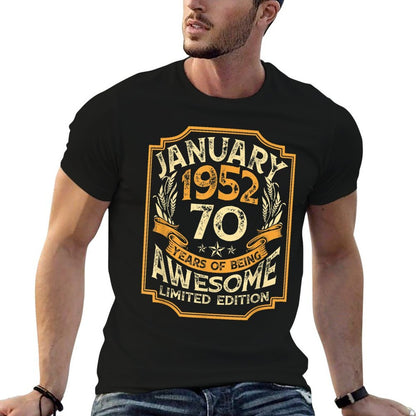 70 Year Old Vintage January 1952 70th Birthday  Classic T-Shirt