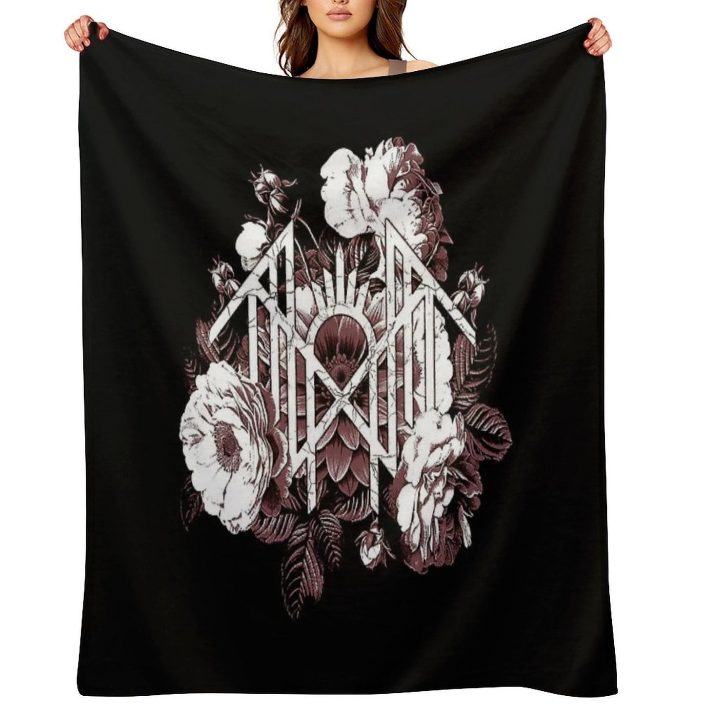 Official Merchandise Sleep Token - Her Heart Blooms Beneath A Crimson Rose Velvety-soft Throw Blanket