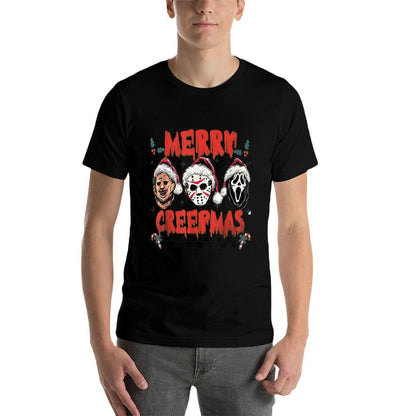 Merry Creepmas - Horror Lovers Christmas Santa Comfortable T-Shirt