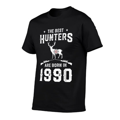 Gift for 30 Year Old Deer Hunter Hunting 1990 30th Birthday  Easy-care T-Shirt
