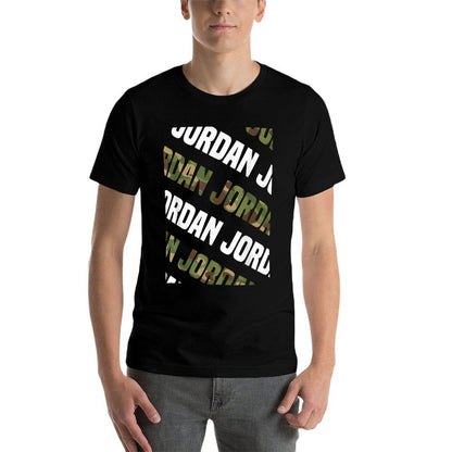 Jordan Camo Pattern Green Camouflage  Cotton T-Shirt