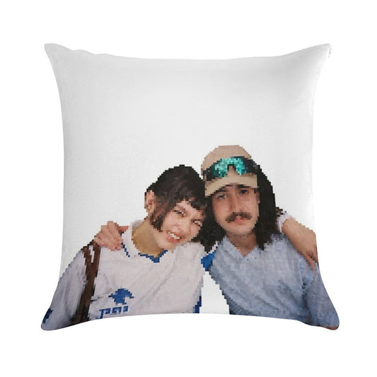 Pixel Drew And Enya Emergency Intercom Soft Warmth Comfort Throw Pillow