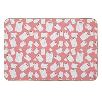 Repeating Toilet Paper Rolls  Stain-Proof Bath Mat