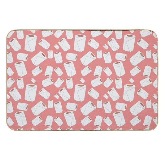 Repeating Toilet Paper Rolls  Stain-Proof Bath Mat