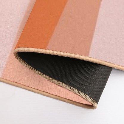 Groovy Tangerine & Strawberry Stripes  Dirt-Trapping Bath Mat