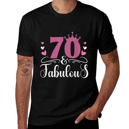 70 & Fabulous Queen Crown 70 Year Old 70th Birthday  Breathable T-Shirt