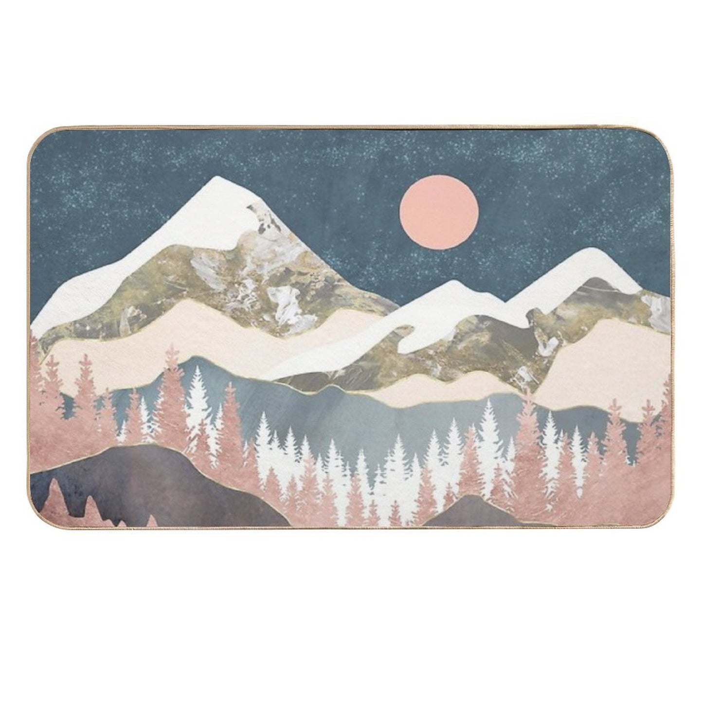 Winter Peaks  Fade-Resistant Bath Mat