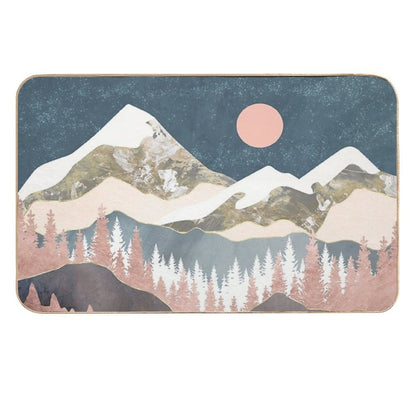 Winter Peaks  Fade-Resistant Bath Mat