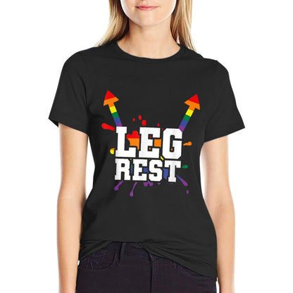 Leg Rest Funny Naughty Dad Joke Vagitarian Design Lesbian  High-quality Stitching T-Shirt