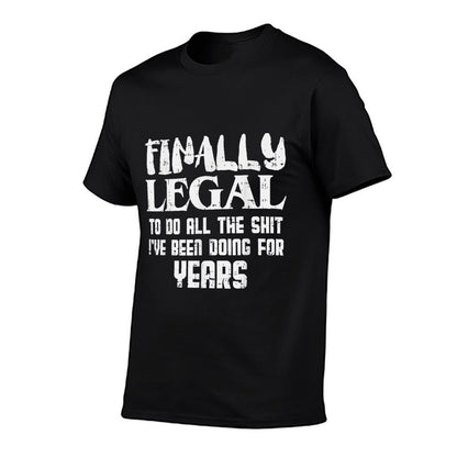 Finally Legal 21st Birthday Funny 21 Year Old Gift Men Women  Eco-friendly Material T-Shirt