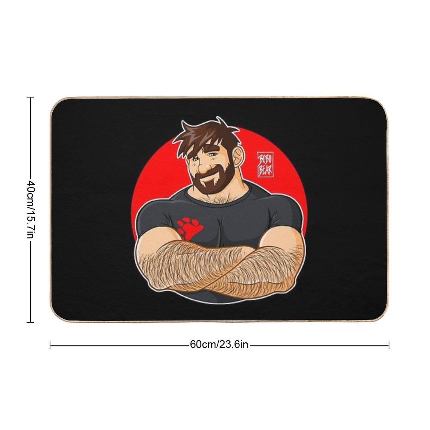 ADAM LIKES CROSSING ARMS  Slip-Resistant Bath Mat