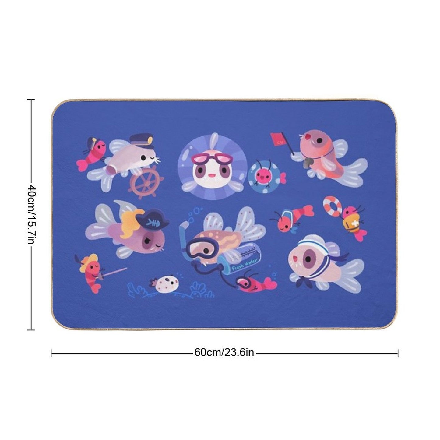 Cory Cats on Voyage  Easy To Clean Bath Mat