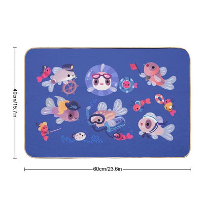 Cory Cats on Voyage  Easy To Clean Bath Mat