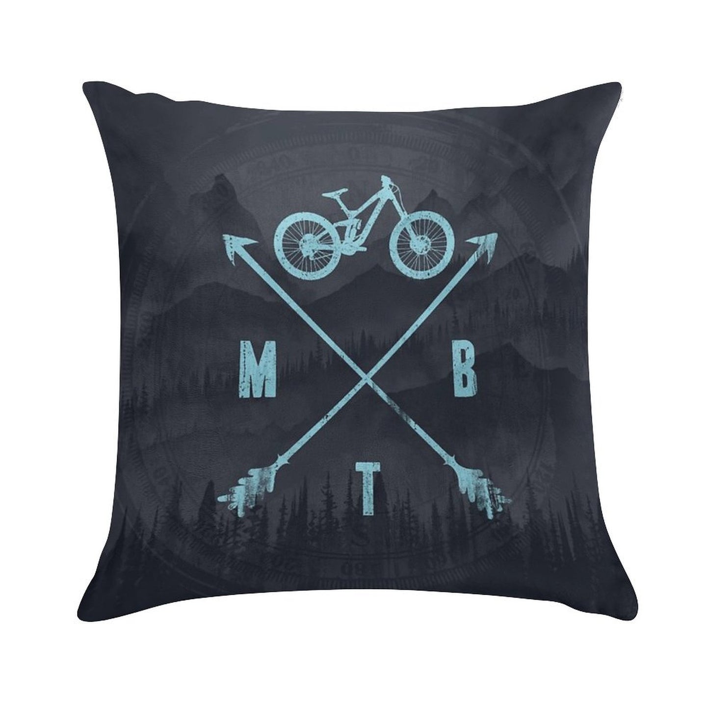Downhill MTB Soft Reinforced Edging Throw Pillow