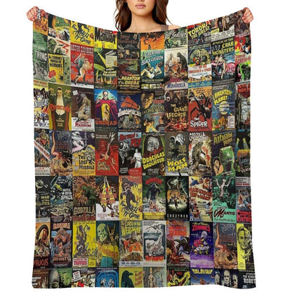 Monster Movie Posters Comfort Throw Blanket