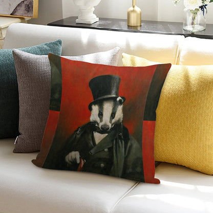 Victorian Mr Badger Soft Reinforced Edging Throw Pillow