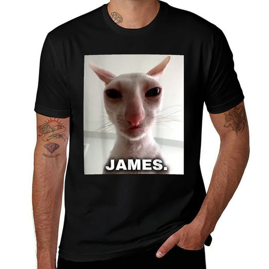 James Cat  High-quality Stitching T-Shirt