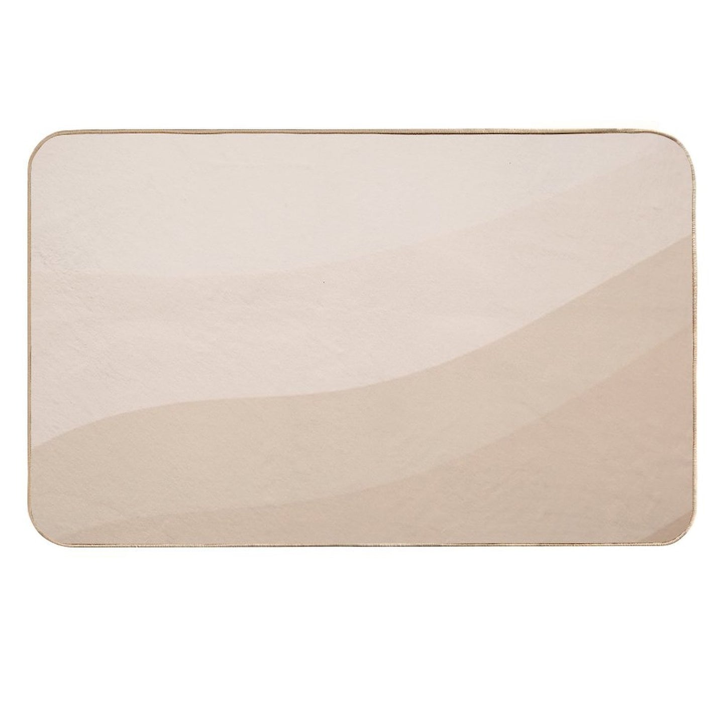 Cute Aesthetic Beige Ocean Pattern  Fade-Resistant Bath Mat
