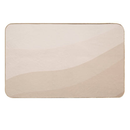 Cute Aesthetic Beige Ocean Pattern  Fade-Resistant Bath Mat