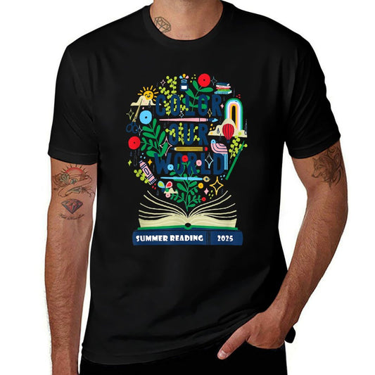 Color Our World Summer Reading 2025 Boho Wildflower Book Affordable Price T-Shirt