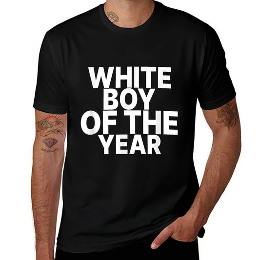 White Boy Of The Year Funny  Fade-proof Color T-Shirt