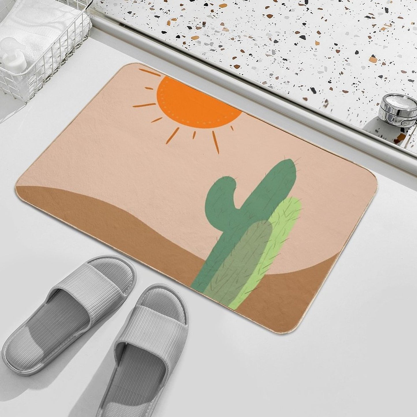 Boho Cactuses  Pet-Safe Bath Mat