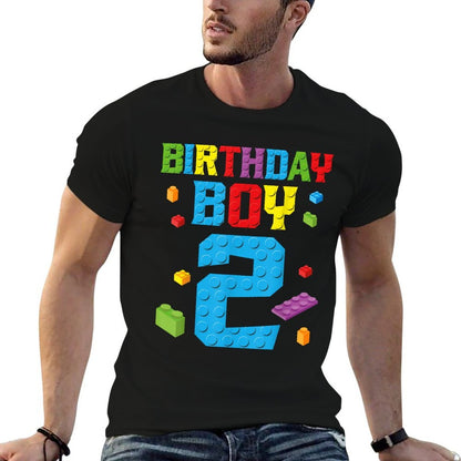 Master Builder 2nd Birthday Boy 2 Two Year Building Bricks  Stretchy T-Shirt