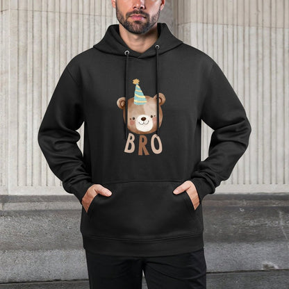 Bro Bear 1st Birthday Beary First Birthday Matching Family Shape Retention Hoodie