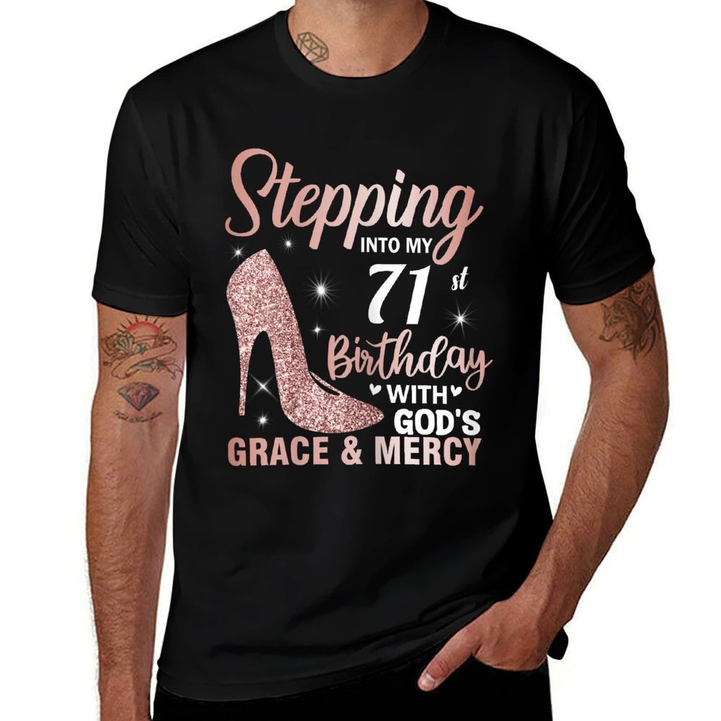 Stepping Into My 71st Birthday Women 71 Year Old Bday  Classic T-Shirt