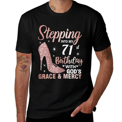 Stepping Into My 71st Birthday Women 71 Year Old Bday  Classic T-Shirt