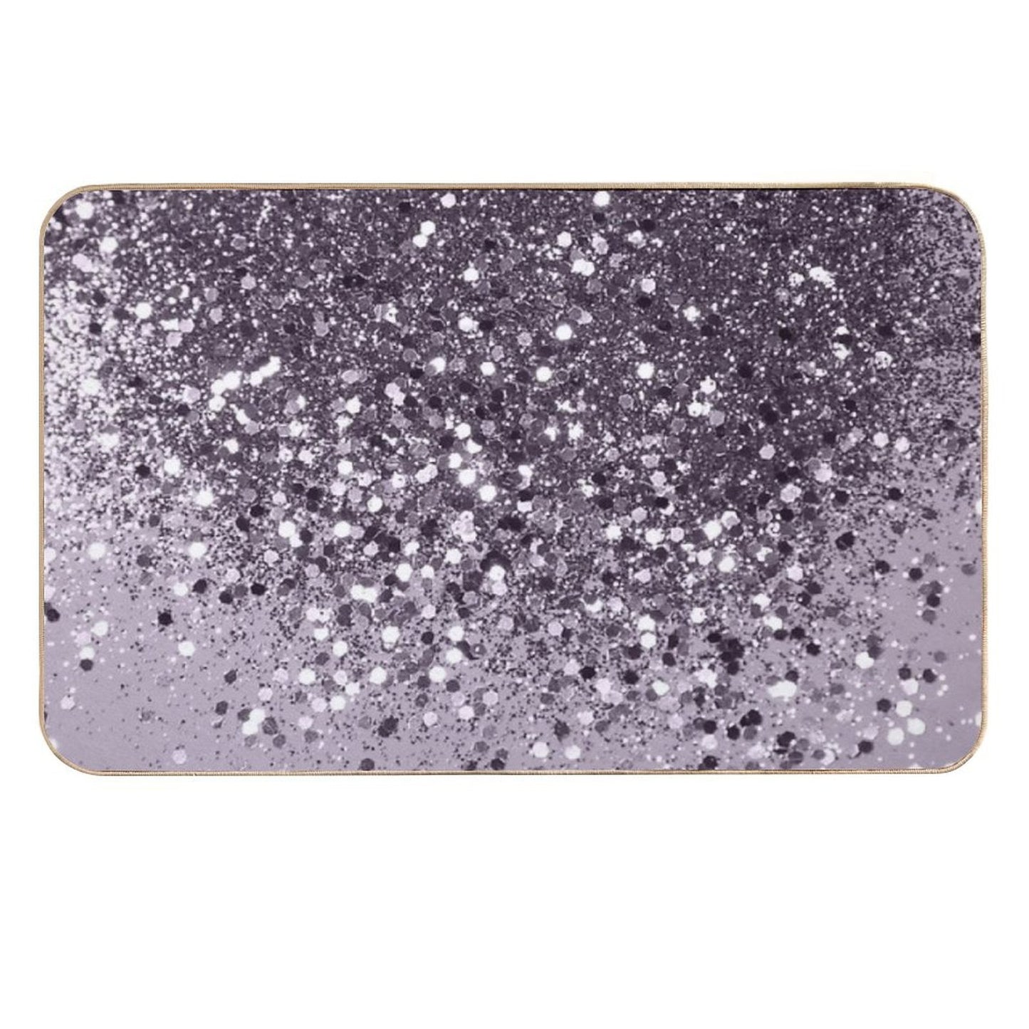 Lavender Lady Glam #2 (Photo of Glitter Only - Not Reflective)  Repositionable Bath Mat