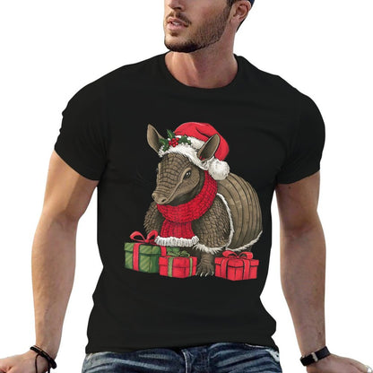 Armadillo Lover Xmas Holiday Santa Armadillo Christmas  Durable T-Shirt