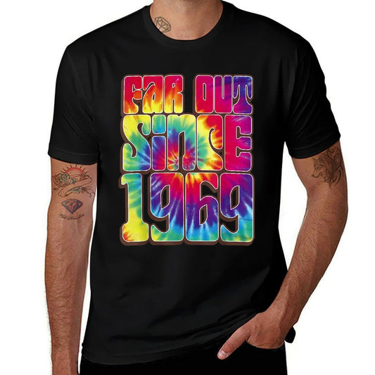 50th Birthday - Far Out Since 1969 Psychedelic Tie Dye  Slim-fit Cut T-Shirt