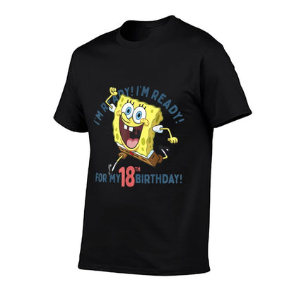 Nickelodeon SpongeBob SquarePants Ready For My 18th Birthday  Oversized Silhouette T-Shirt