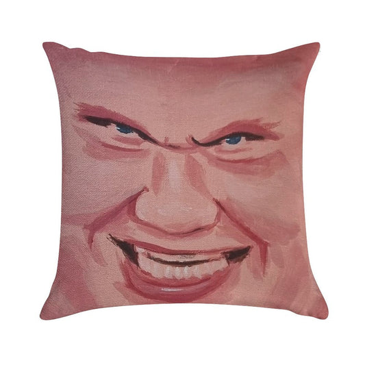 Evil Erling Haaland Face Soft Decorative Cover Throw Pillow