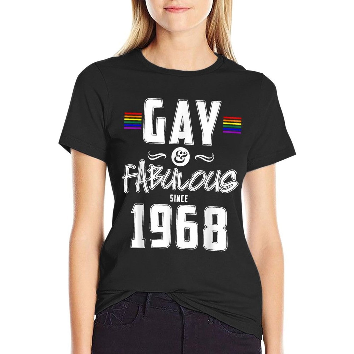 LGBT Gay & Fabulous Since 1968 50th Birthday  Graphic-printed T-Shirt