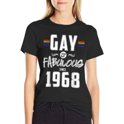 LGBT Gay & Fabulous Since 1968 50th Birthday  Graphic-printed T-Shirt