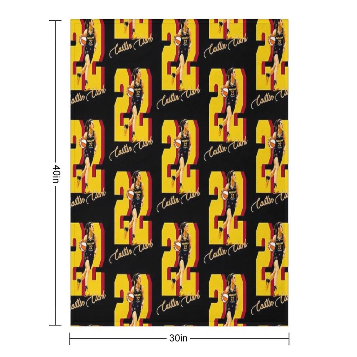 Caitlin Clark 22 Travel-friendly Throw Blanket