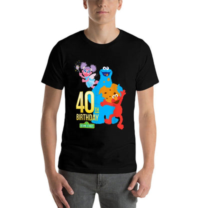 Sesame Street 40th Birthday  Tagless Design T-Shirt