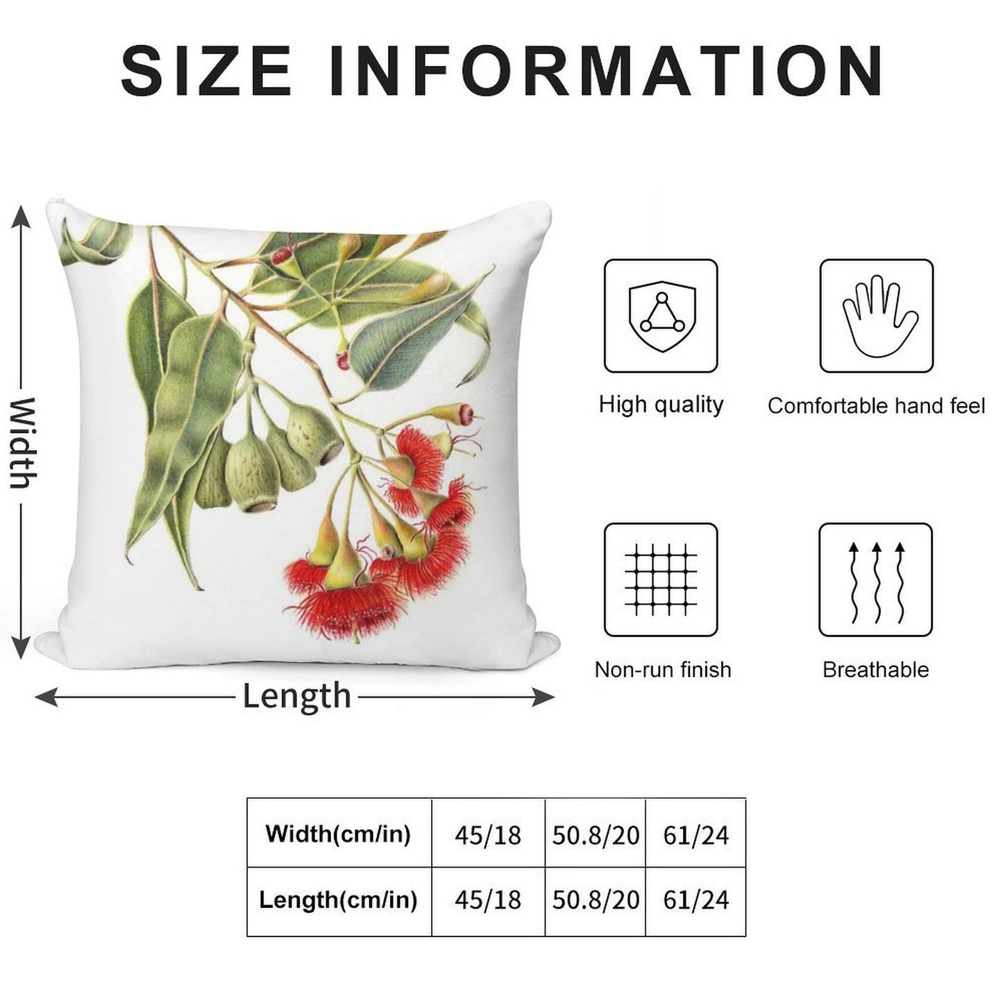 Corymbia Ficifolia - Red Flowering Gum Soft Multiple Sizes Throw Pillow