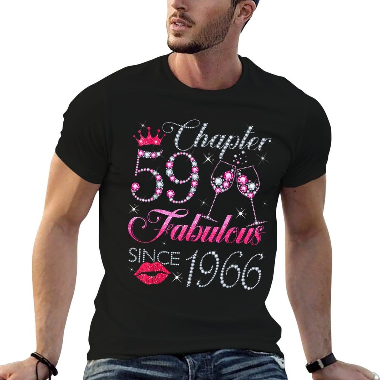 Chapter 59 Fabulous Since 1966 59Th Birthday Gift For Women  Rolled Sleeves T-Shirt